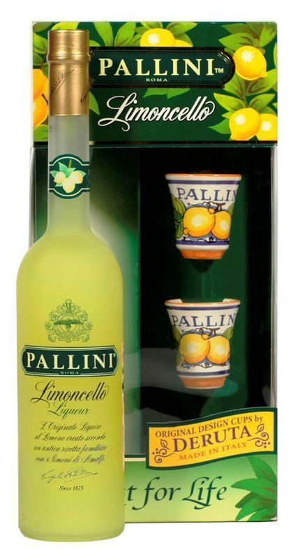 Лимончелло Паллини в п/к + 2 керамических стаканчика
