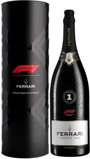 Шампанское Феррари Брют Дабл Магнум в тубусе (дизайн Formula 1 Limited Edition)